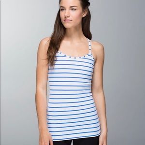 Lululemon Power Y Tank *Luon* Stripe Pipe Dream